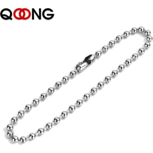 50 PCS DIY Accessories 304 Stainless Steel Round Bead Chain Key Ring Multi Purpose Wire Circle Key Chain Metal Keychain Keyring
