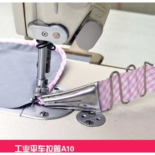 A10 Industrial Flat Car Sewing Machine Thin Material Sewing Aid Hem Pull Tube Hemming Foot