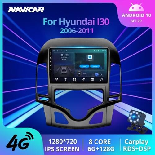 Car Radio For Hyundai I30 2006 2007 2008 2009 2010 2011 Android 10.0 No 2 Din Player Multimedia Touch IPS Screen BT Navitel IGO