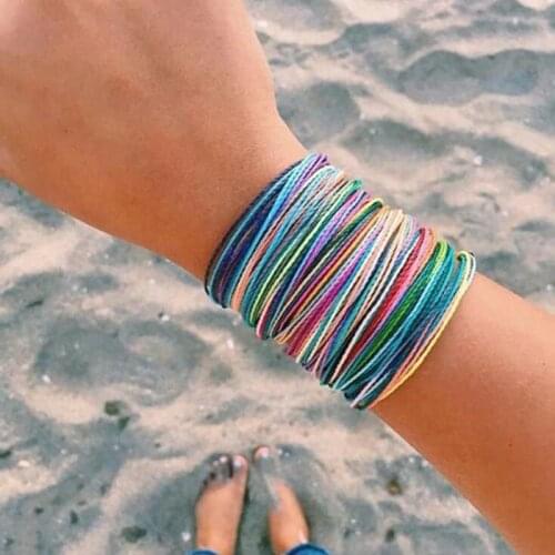 DIEZI Bohemia Ethnic Men Weave Rainbow lucky friendship Bracelet For Women Handmade Rope Bracelets Pulseras Mujer Jewelry Gifts