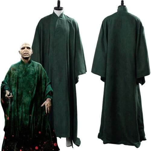 Fast delivery Lord Voldemort Cosplay Costume Suit Cloak Robe Outfit Halloween Carnival Costume For Adult Men autumn clothes Gift