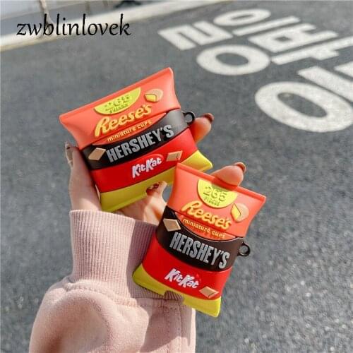 Miniature chocolate 3d case for airpods 1 2 pro charging case soft silicone wireless bluetooth headset protect cover
