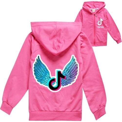 TIK TOK Cartoon Hoodies Children Boys Girls Sweatshirt Autumn Winter Baby Tops Fashion Casual Zipper Costume