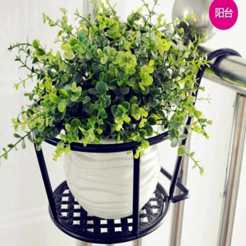 European Pastoral Wrought Iron Cosmetic Single Floor Balcony And Indoor Plant Bracketplant Bonsai C style