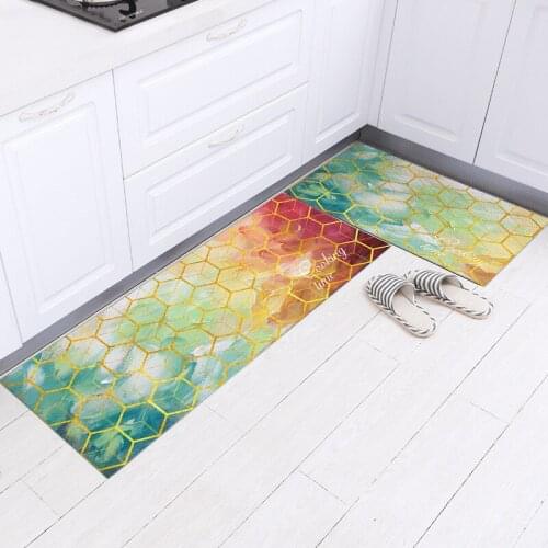 Fantasy Starry Sky Kitchen Carpet Durable Leather Non-Slip Mat Soft Slow Rebound Rugs Modern Nordic Style Printed Bathroom Mat