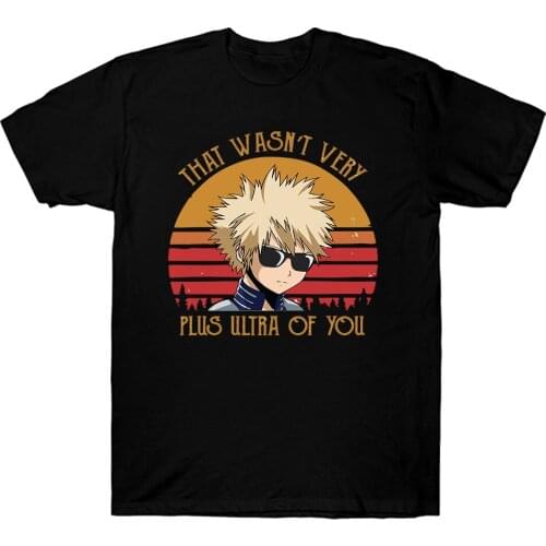 Harajuku T-Shirt Men Anime T Shirt My Hero Academia Bakugou Anime Tops Tees
