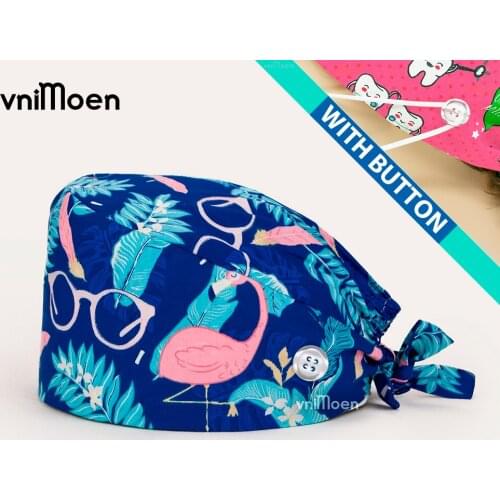 Surgical scrub hats New gorros quirurgicos Cap Nursing Uniform Printing Pet gorro enfermera Breathable Nursing Caps Scrub Cap