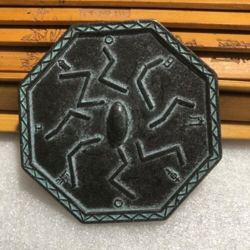 Collection old antique animals Bronze mirror Chinese zodiac metal crafts decoration