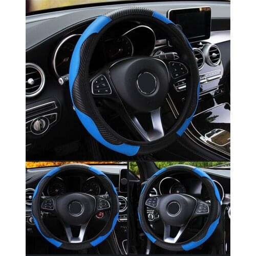 Car Steering Wheel Cover Leather Covers For Renault Scenic Duster Clio Fluence Laguna Megane 2 3 4 Kangoo Auto Decor Accessories