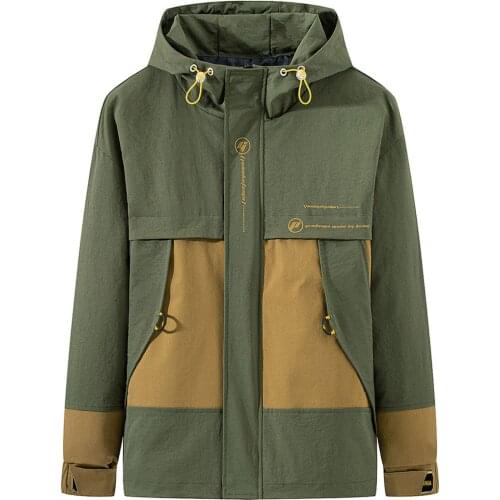 Jacket Mens Autumn New Hooded Jacket Mens Jacket Young Students Casual All-match Mens Jacket Mens Fashion