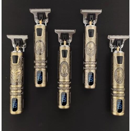 Professional Man Hair Clipper Electric LCD 0mm Baldheaded Trimmer For Men Barber Beard Rechargeable T9 USB Hair Cutting Machine