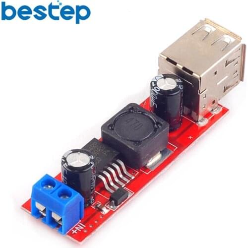 DC 6V-40V To 5V 3A Double USB Charge DC-DC Step Down Converter Module For Vehicle Car Charger LM2596 Dual Two USB