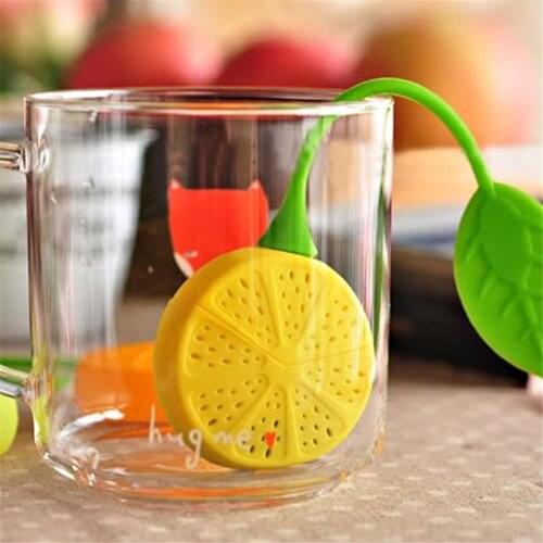 Tea Strainer Set Lemon Shaped Innovative Food Silicone Loose Tea Leak Filter Infuser For Household Teaware Accessories Hot Sales