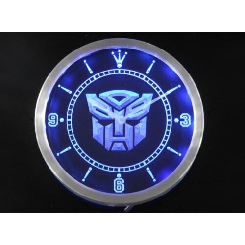 Nc0195 Super Robot Neon Light Signs LED Wall Clock