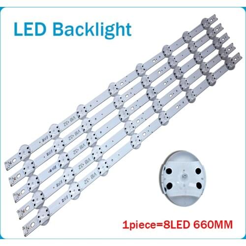 New 10 PCS/lot 8LED(3V) 660mm LED backlight strip for LG 32inch TV 6916L-3148C V18 32 V18 DRT 3148