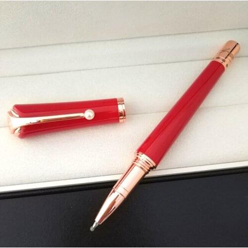 2021 New MB Pen Red Pink Black gold pearl clip Muse Marilyn Monroe rolller ballpoint Pens korean stationery pen