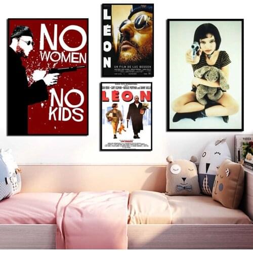 Movie Poster (Leon Professional Pop) Canvas Printmaking Home Decor Teenager Bedroom Art Painting Bar
