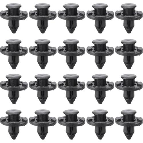 For Nissan for Maxima Car Accessories 20pcs Plastic Rivet Bumper Retainer Fender Fastener Push Clips Fit 8mm Hole