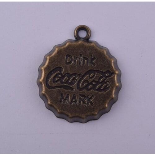 20pcs/lot Pendant Charms 20x25mm Bronze Plated Antique bronze Drink Bottle Capsule Charms DIY Charms Pendants