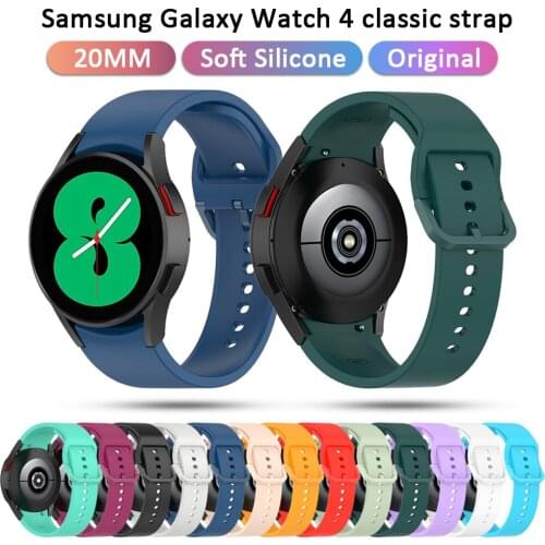 Strap For Samsung Galaxy watch 4 40MM/44mm/Galaxy watch 4 classic 42MM/46mm Original Soft Silicone Band For Samsung Watch 3 41mm