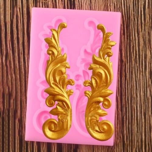 Sugarcraft Baroque Relief Silicone Mold Cake Border Fondant Molds Cake Decorating Tools Candy Clay Chocolate Gumpaste Moulds