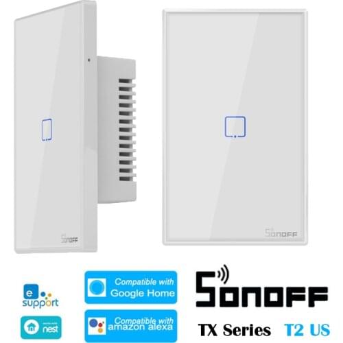 SONOFF T2 US TX Series 433 RF Smart WiFi Switch Home Automation system Compatible with Google Home Alexa Support eWelink