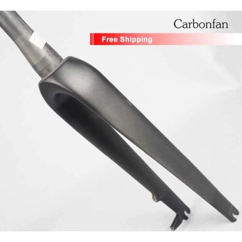 Carbonfan Free Shipping tapered Carbon CycloCross Fork disc 700*38C Bicicleta Fork 9mm QR Carbon Fork 700c Carbon cyclocros