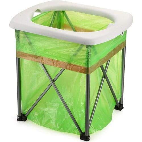 Outdoor Emergency Mobile Seat Toilet Multi-Function Folding Toilet Seat Chair For Camping Hiking Travel Portable Travel Car To