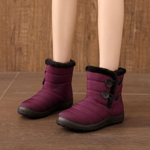 2021 Women Keep Warm Snow Boots Light Non-Slip Waterproof Booties Unisex Outdoor Hiking Casual Work Winter Plus Size 35-43