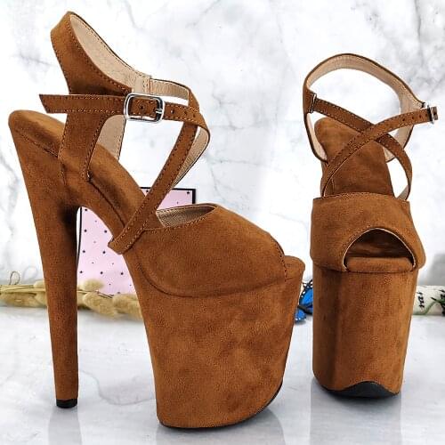 Leecabe 8Inch/20cm Womens Platform party High Heels Shoes Pole Dancing Shoes