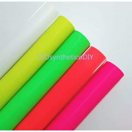 1PC 21X29CM Neon Faux Leather Fabric, Synthetic Leather Fabric Leather Sheets, PU Leather For Making Bows LEOsyntheticoDIY T321