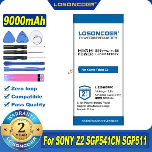100% Original LOSONCOER LIS2206ERPC Battery For SONY Xperia Tablet Z2 SGP541CN SGP511 SGP512 SGP521 SGP541 SGP551
