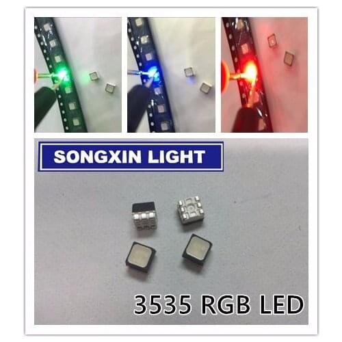 100pcs smd 3535 led rgb PLCC6 3-IN-1 SMD LED Full Color LED 3535 RGB 3-CHIP Outdoor Full-Color Video Screen