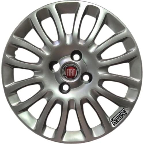 15 İnc Fiat Grande Punto Evo Rim Cover Gray for Unbreakable Flexible 15 Wheel 4 pcs