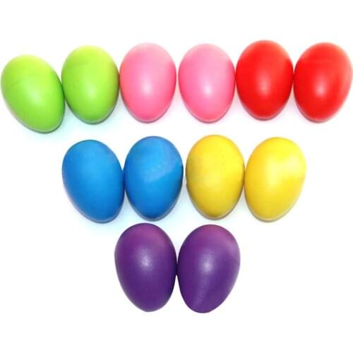 20pcs Shaker Eggs Plastic Musical Egg Shaker with 4 Colors Kids Maracas Egg Percussion Toys
