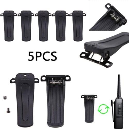 5Pcs PVC Interphone Back Clip Belt Clip for BaoFeng BF-666S 777S BF-888S 2-Way Radio Walkie-talkie Accessories High Quality