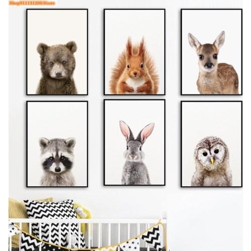 5D Diamond Painting Full Square Cute Diamond Embroidery Bear Rabbit Owl Raccoon Squirrel Cross Stitch Kits Mosaic Home Decor