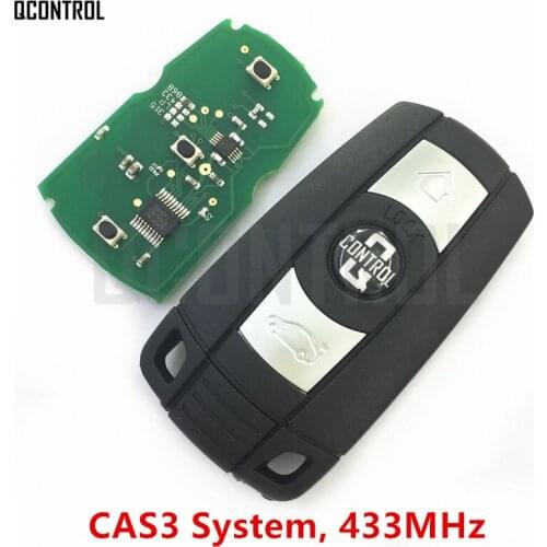 QCONTROL Car Remote Smart Key 433MHz for BMW 1/3/5/7 Series X5 X6 Z4 CAS3 System Auto Vehichle Alarm Keyless Fob
