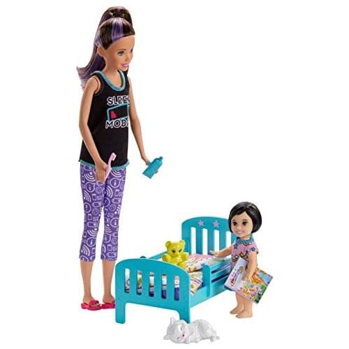 Barbie Skipper kangaroo with doll, baby with glow-in-the-dark clothes and accessories (Mattel GHV88)