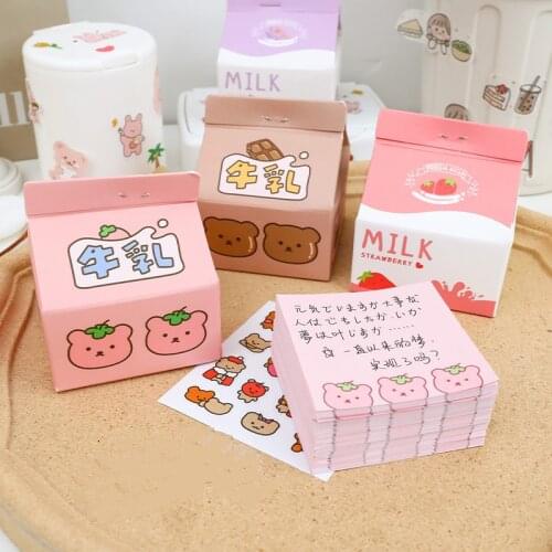 Yisuremia Kawaii Milk Bear 230 Sheet Memo Pad Note Paper To Do List Paperlaria Daily Check List Notepad School Office Stationery