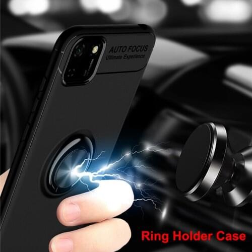 For Huawei P40 P30 P20 Pro Lite Y5P Y6P P Smart 2020 Case Magnetic Car Holder Finger Ring Anti-knock Soft Nova 4e 3e 5T Cover