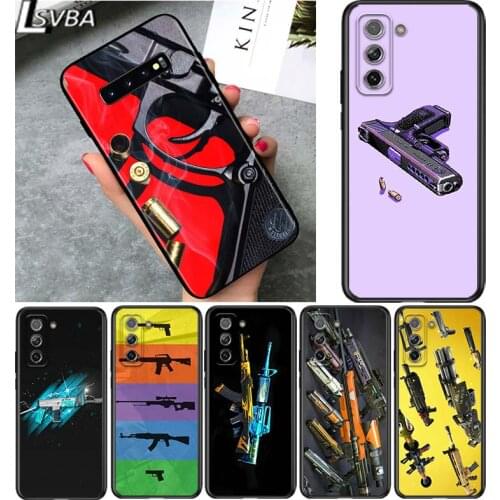 AK shooting so cool gun for Samsung Galaxy S21 Ultra Plus Note 20 10 9 8 S10 S9 S8 S7 S6 Edge Plus Black Phone Case