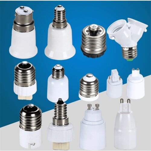 E27 E14 B22 GU10 G9 E40 spiral traditional LED bayonet conversion size screw head lamp holder accessories