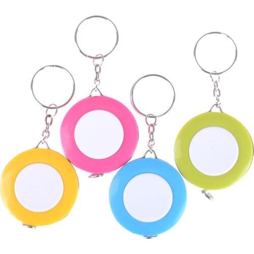 Mini Cute Tape Measure With Key Chain Plastic Portable 1.5m Retractable Ruler Centimeter/Inch Tape Measure