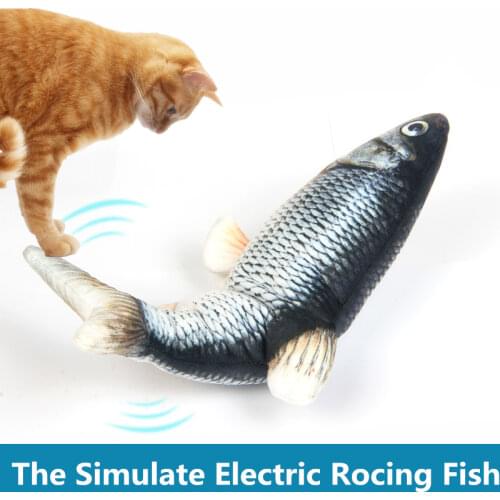Pet Cat Toy Simulation Fish USB Charging Electric Moving Dancing Fish Toy for Dog Cat Chewing Cat Toys Interactive