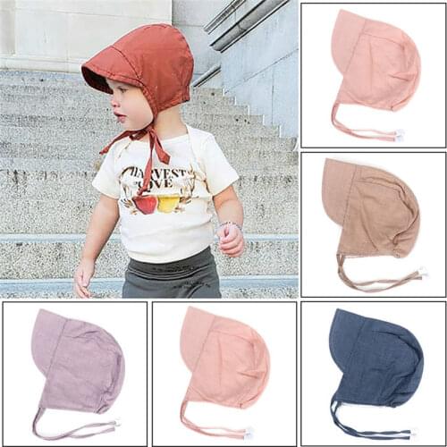 2020 Sping Autumn Baby Sun-Hat Breathable Cotton Toddler Girl Boy Bonnets Fashion Kids Beach Cap