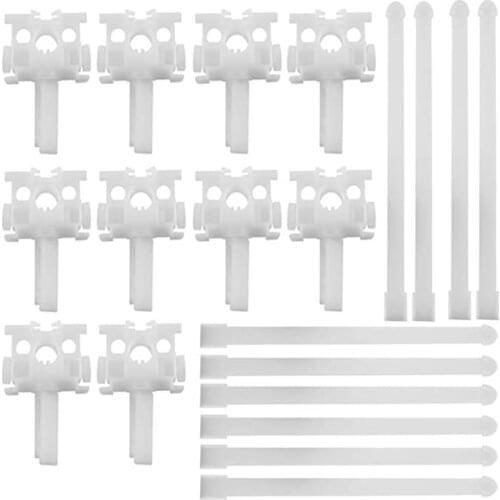 10PCS Vertical Blind Repair Carrier Repair Bracket Vertical Blinds Repair Kit Blinds Replacement Parts, White