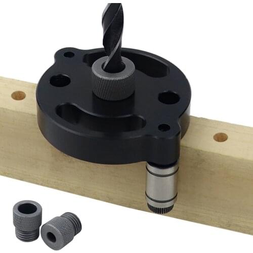 FOXBC Woodworking Pocket Hole Jig 6/8/10mm Self-centering Vertical Doweling Jig For Locator Hole Puncher