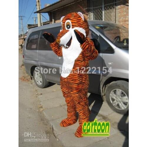 Cute New arrival Custom made Cartoon Character Adult Deluxe Plush Tiger Dress cosplay Halloween Party Costume