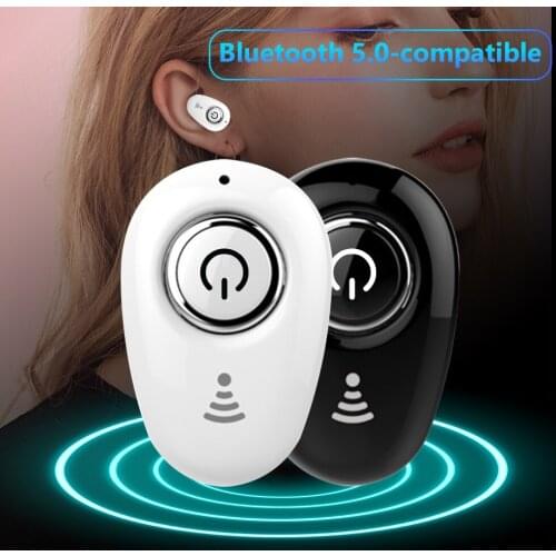 Mini Invisible Ture Wireless Single Bluetooth Earbud TWS BT5.0 Headphones Stereo Sport Headset Noise Reduction Earphone With Mic